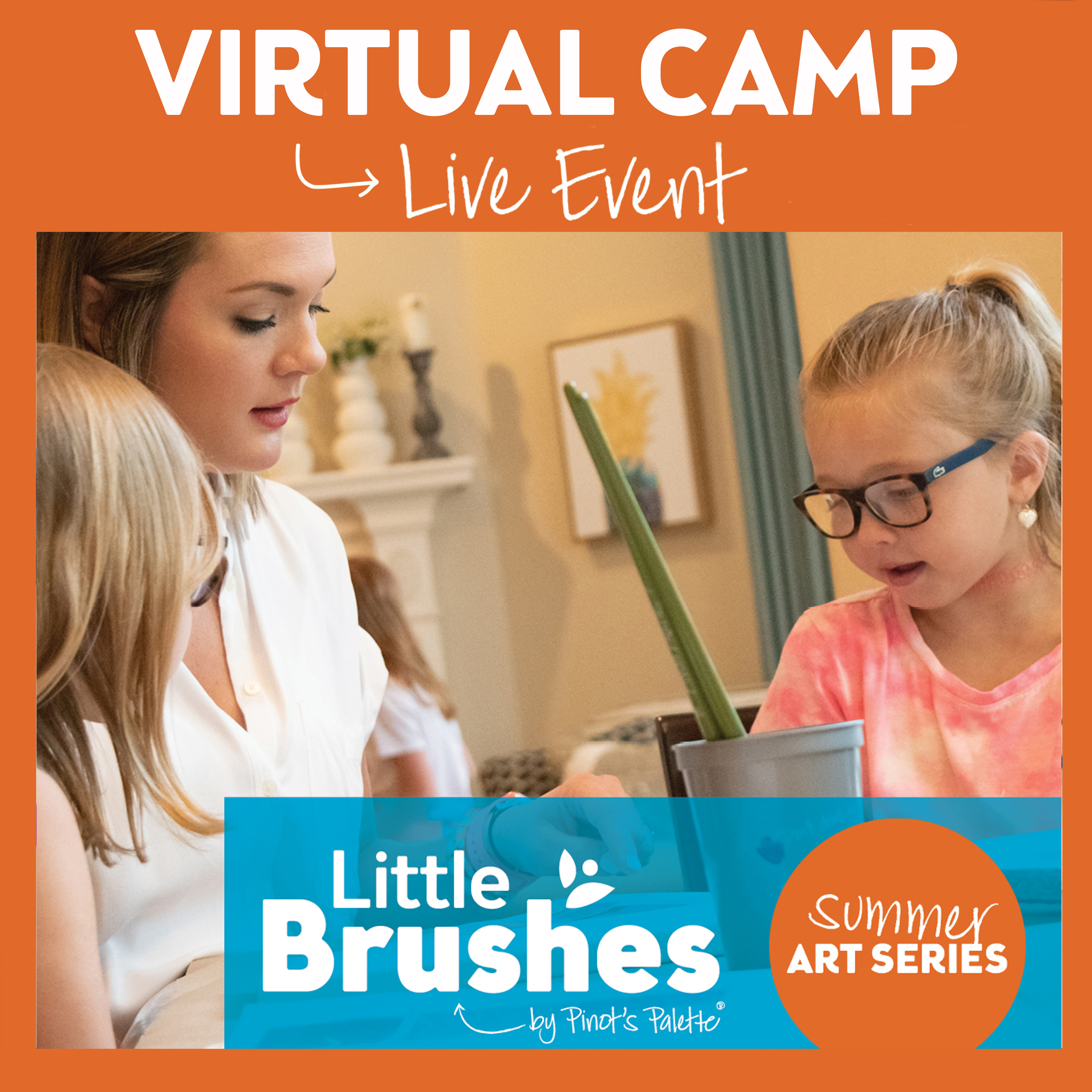 Summer Art Camp Ages 6-12- Virtual - Full Week
